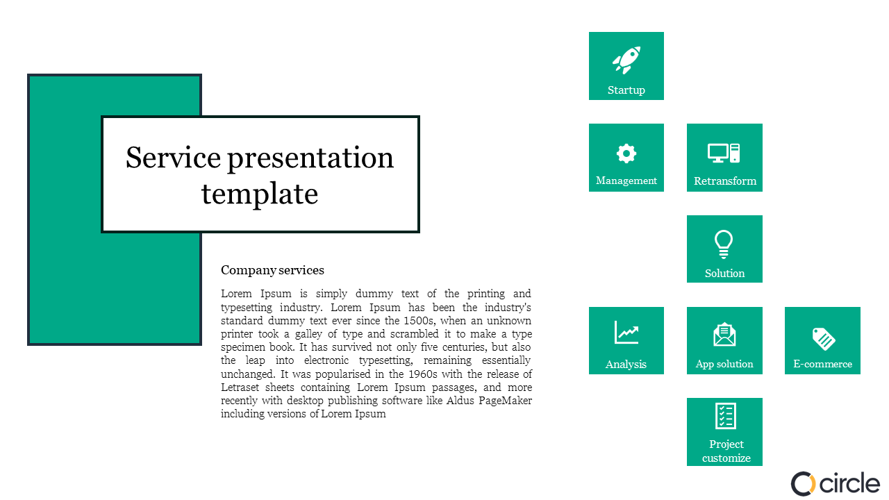 Free - Use Creative Service Presentation Template PowerPoint